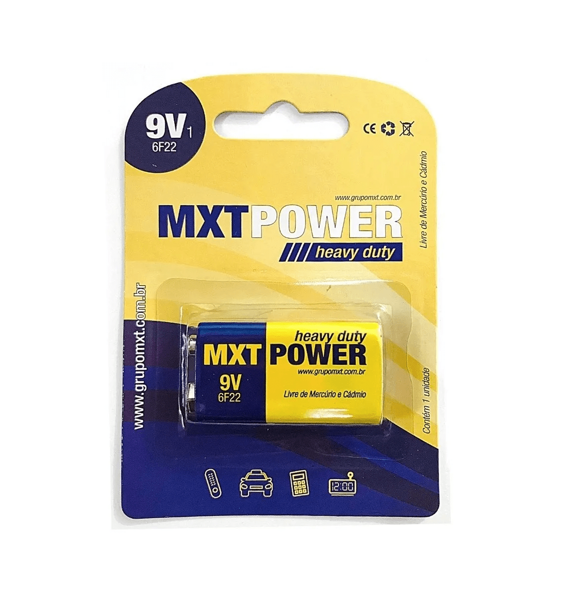 Bateria MXT Alcalina Heavy Duty 9V