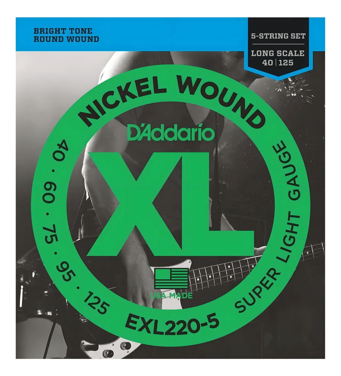 Encordoamento Baixo 5 cordas D'addario .040