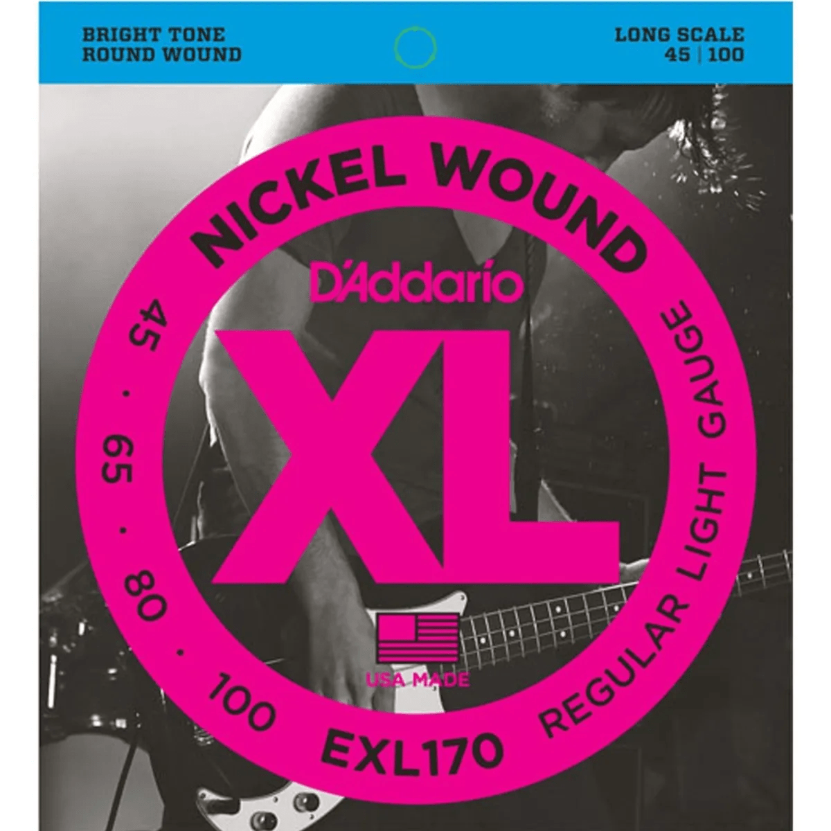 Encordoamento Para Baixo 4 Cordas 045 EXL-170 - D Addario