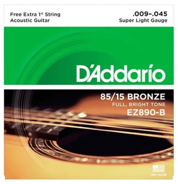 Encordoamento D'Addario Violão Aço EZ890 Bronze 0.09