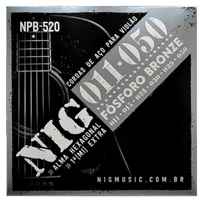 Encordoamento Violão Aço Fósforo Bronze Nig.011