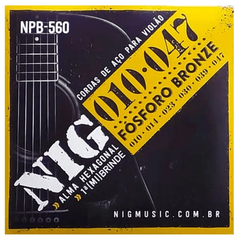 Encordoamento Violão NIG 0.10 NPB-560 Fósforo Bronze - Aço