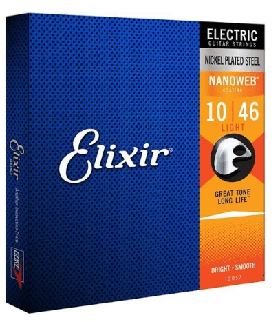 Encordoamento Guitarra Elixir 12052 .010-.046 Nanoweb Light