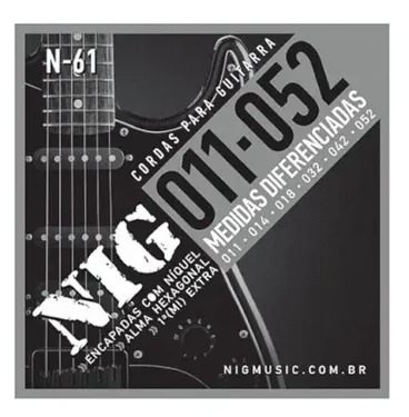 Encordoamento guitarra nig 011 n 61 tradicional