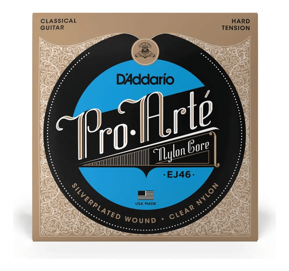 Encordoamento Para Violão Nylon D'addario Pro-arté Ej46 Hard Tensao