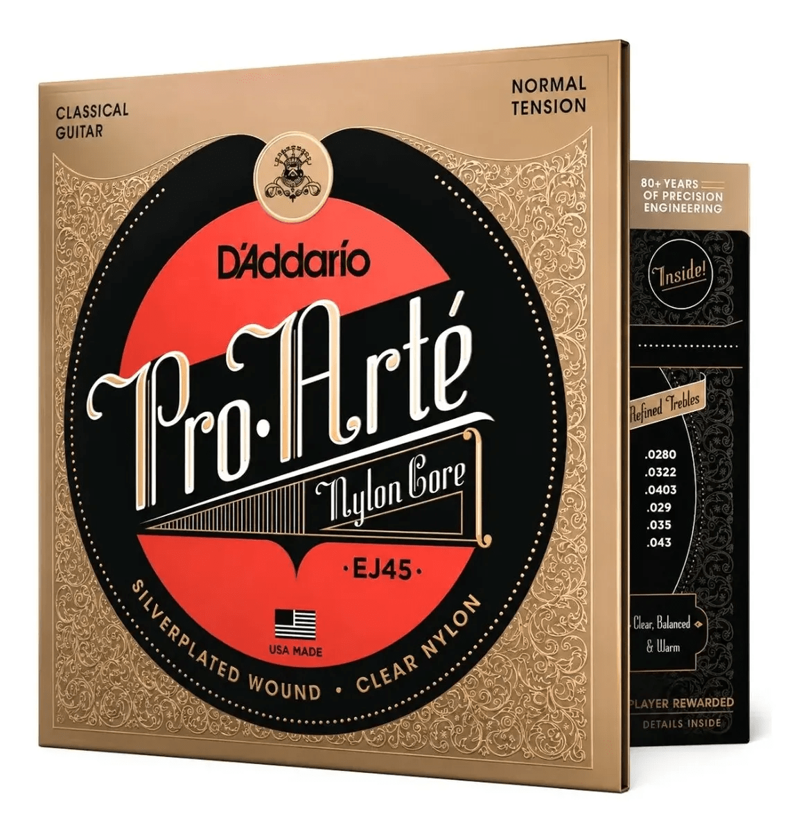 Encordoamento Violão 6 Cordas D'addario Ej45 Pro-arté Nylon