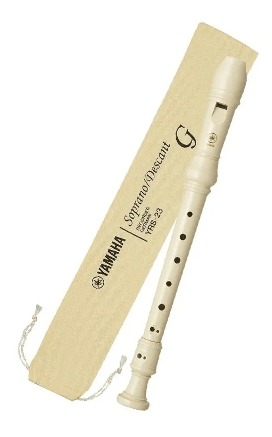 Flauta Doce Soprano Yamaha Yrs23g Germanica Cor Bege