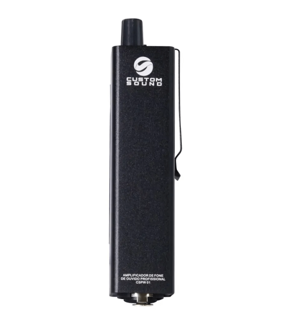 Amplificador Profissional Custom Sound CSPW01 para Fone de Ouvido Preto