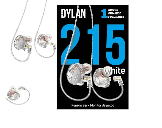 Fone de ouvido in ear Dylan DE215 Transparente