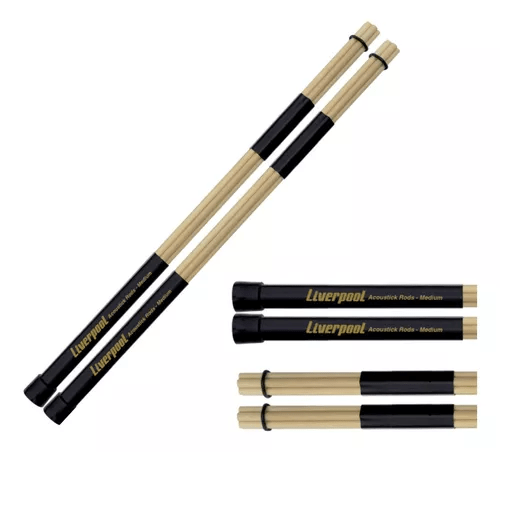 Baqueta Bambu Acustica Rods Stick Varetas Bateria Percussão