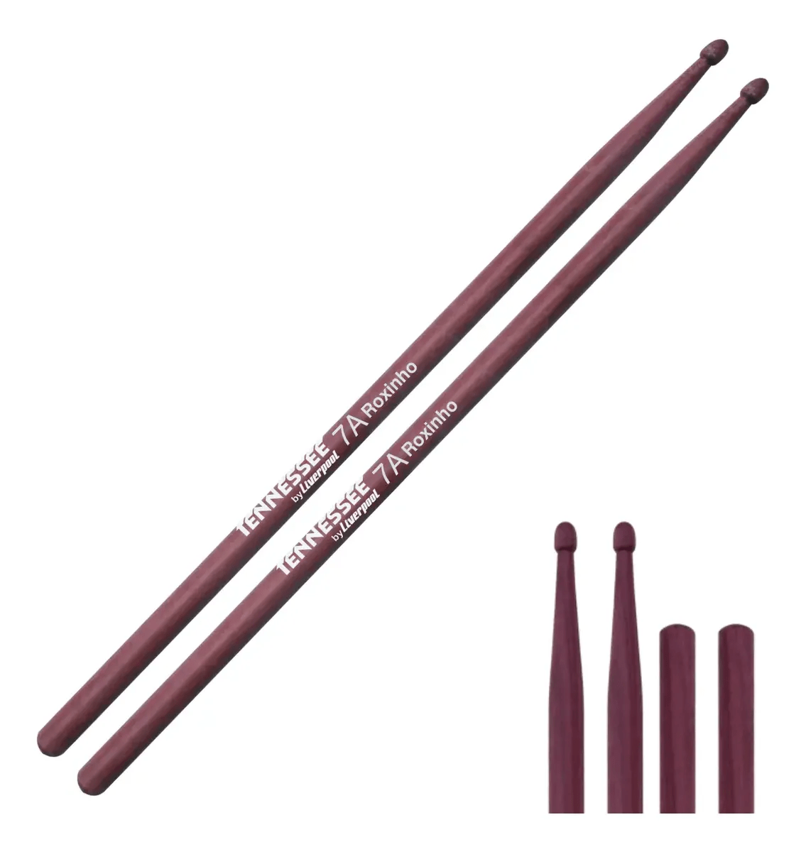 Par Baqueta Bateria 7a Leve Ponta De Madeira