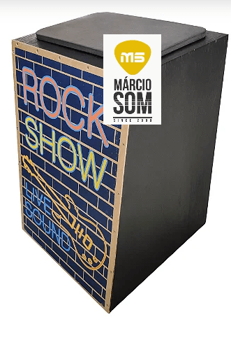 CAJON ELETRICO JAGUAR K2 PB 015 ESTAMPA ROCK SHOW