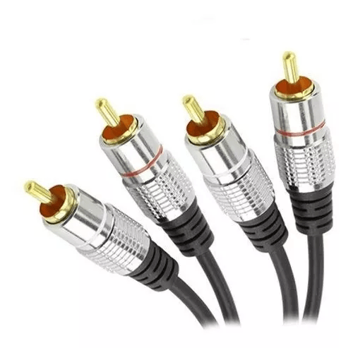 Cabo De Áudio Rca X Rca Duplo Profissional Od4mm 1,80 Metros