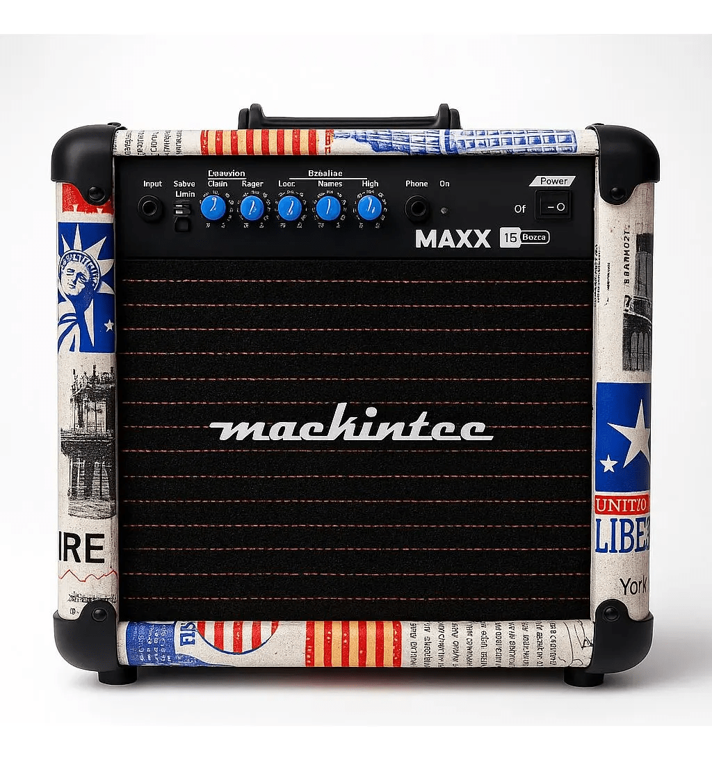Cubo mackinteck 15w com distorção p/ Guitarra Jornal 2