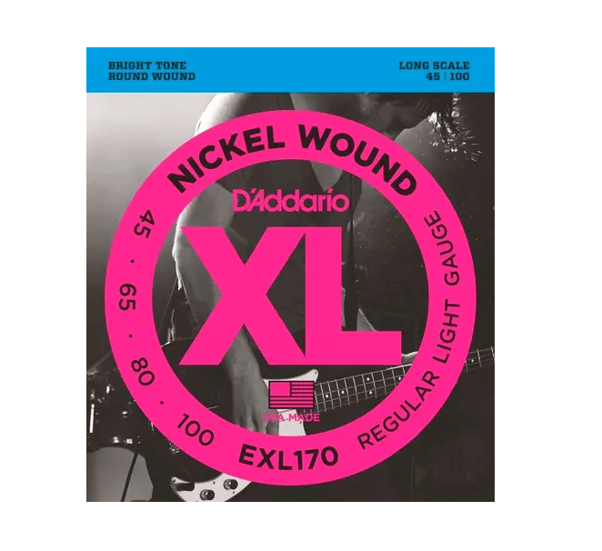 Encordoamento Baixo 4 Cordas D’Addario EXL170 .045 Nickel