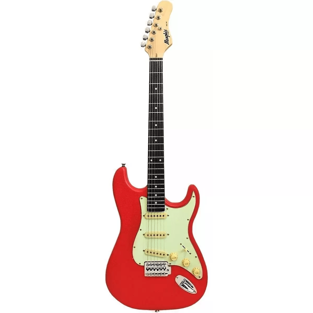 Guitarra Stratocaster Memphis by Tagima MG30 Vermelha com escudo esverdeado