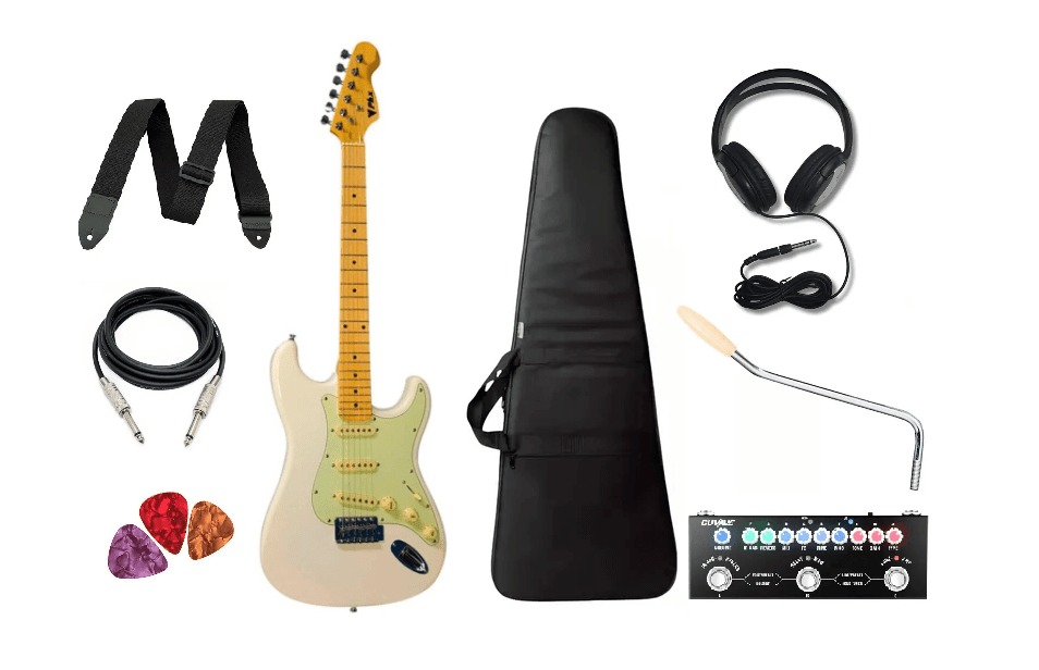 Kit Guitarra PHX Vintage completo com Pedaleira