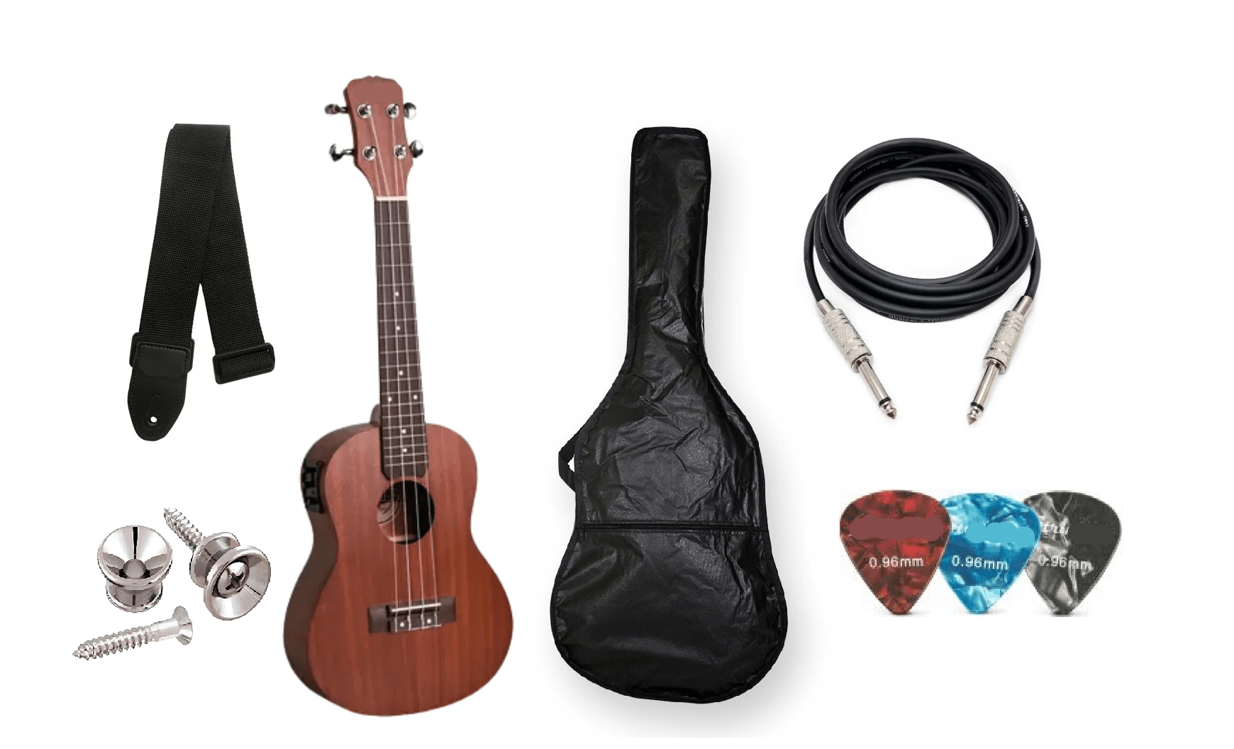 Kit Ukulele Concert  elétrico Com afinador
