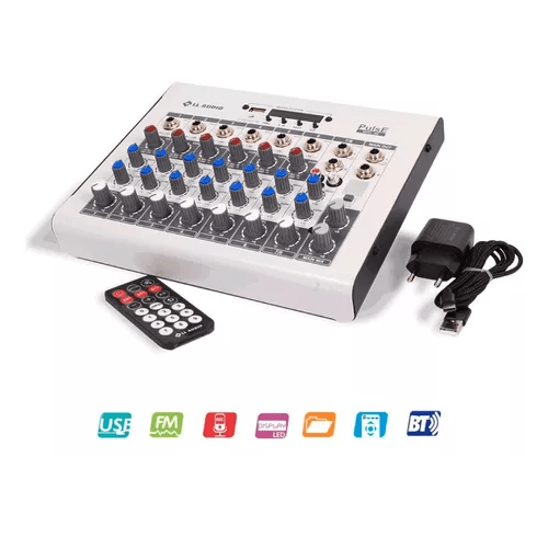 Mesa De Som Mixer Ll Audio Pulse 802 8 Canais C/media Player