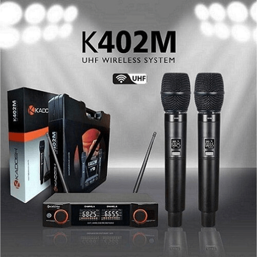 Microfone K402M  KADOSH Sem Fio Duplo