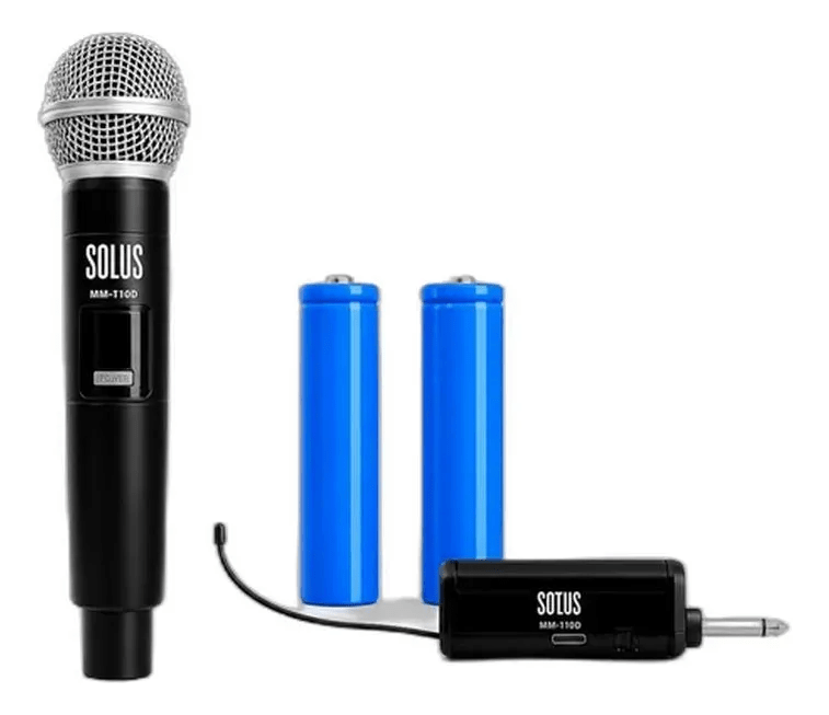 Microfone Solus Sem Fio Mm-110 Preto