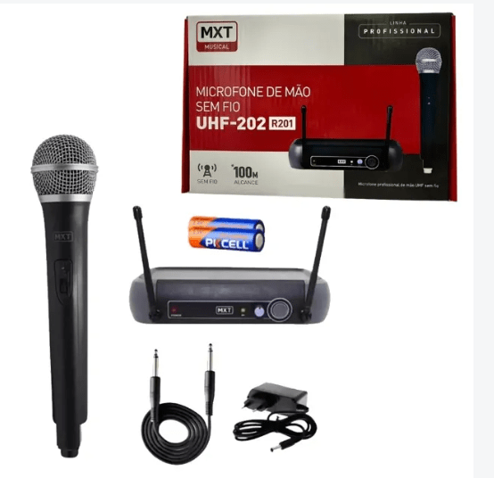 Microfones Mxt Uhf-202 Sem fio