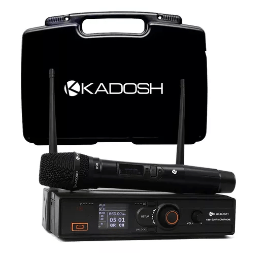 Sistema De Microfone Kadosh K-501m Preto Sem Fio Dinâmico