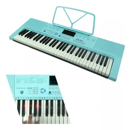 Teclado Musical Mxt 61 Teclas C/300 Timbres Azul 