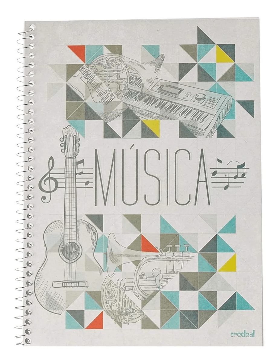 Caderno Música Credeal Universitário 50F Espiral Credeal