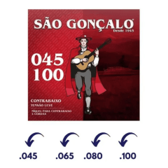 Encordoamento 045 Contra Baixo 4 Cordas Média Sao Gonçalo