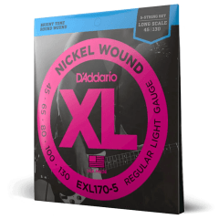 Encordoamento Para Contrabaixo 5 Cordas Exl170-5 D'addario Encordoamento Para Contrabaixo 5 Cordas Exl170-5 D'addario