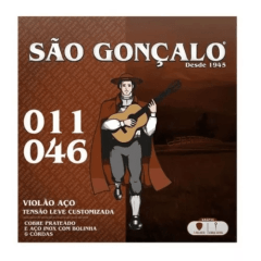 Encordoamento Violão Aço São Gonçalo Com Bolinha 011