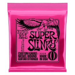 Encordoamento 009-042 p/guitarra super slink niquel p02223 ernie ball