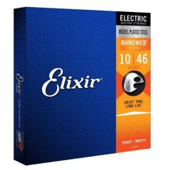 Encordoamento Guitarra Elixir 12052 .010-.046 Nanoweb Light