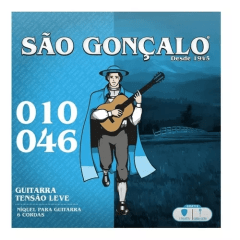 Encordoamento São Gonçalo 11027 Níquel 010 Leve Para Guitarra