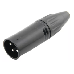 Plug Xlr Macho Mxt Preto C/trava