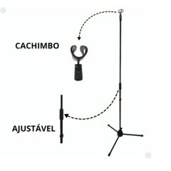 PEDESTAL RETO PARA MICROFONE SMART SM-039