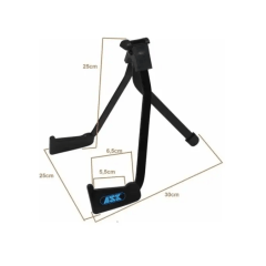 Suporte Guitarra Baixo Chão Ask G5 Portátil Retrátil Cor Preto