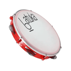 Luen Batuka pandeiro cor vermelho 10 polegadas