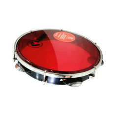 Pandeiro 10 Luen Abs Preto Pele Cristal Vermelho