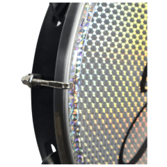 Pandeiro ABS Preto 10 Pele Holografica Jesus Cor Prata 