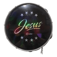 Pandeiro Jesus 10'' Luen Aro Abs Pele Holográfica