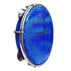Pandeiro Luen 10 Azul Holografica Fé 