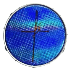 Pandeiro Luen 10 Azul Holografica Fé 