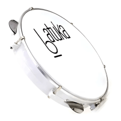 Pandeiro Luen 10 Batuka Abs Platinela Inox Cor Branco