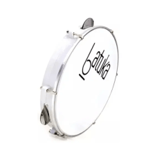 Pandeiro Luen 10 Batuka Abs Platinela Inox Cor Branco
