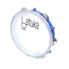 Pandeiro Luen Azul 10 Polegadas Pele Leitosa Batuka