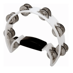 Pandeiro Pandeirola - Meia Lua MXT Cajon Percussão Branco