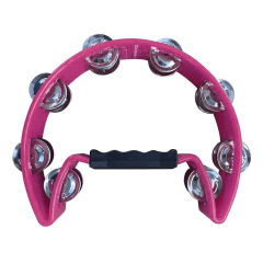 Pandeiro Pandeirola - Meia Lua MXT Cajon Percussão Rosa