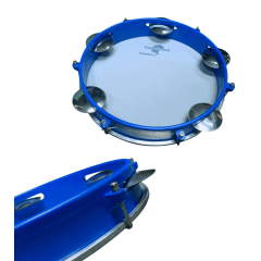Pandeiro Sambrasil Standard 10' pele branca e fundo azul
